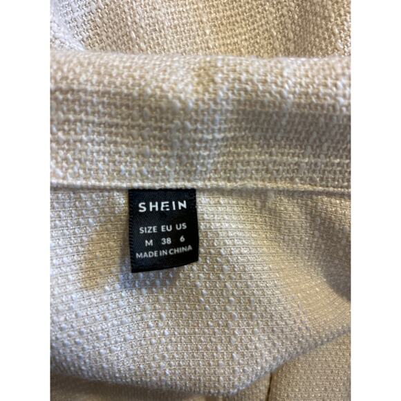 Shein | Cream Fit and Flare Double Breasted Button Front Dress | 6 - Picture 13 of 13